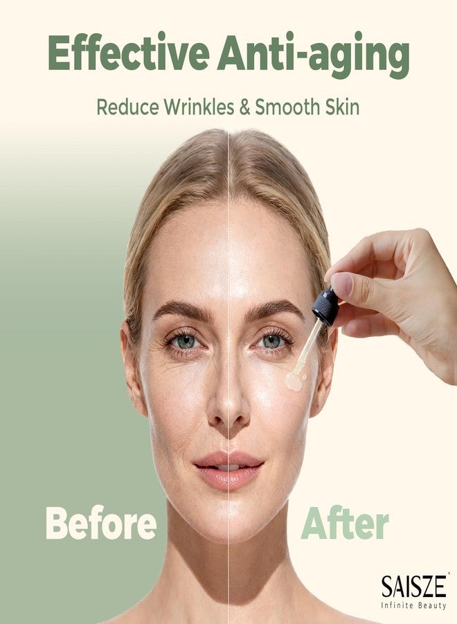 SAISZE Retinol Face Serum, Anti Aging Face Serum for Fine Lines, Wrinkles & Premature Sun Damage, Skin Care for Resurfacing & Hydration, 2 Fl Oz - Image 2